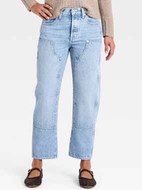 Universal thread mid rise painter boyfriend jeans light wash NWT z